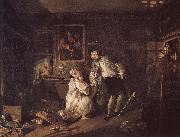 William Hogarth, Fashionable marriage groups count the death of painting